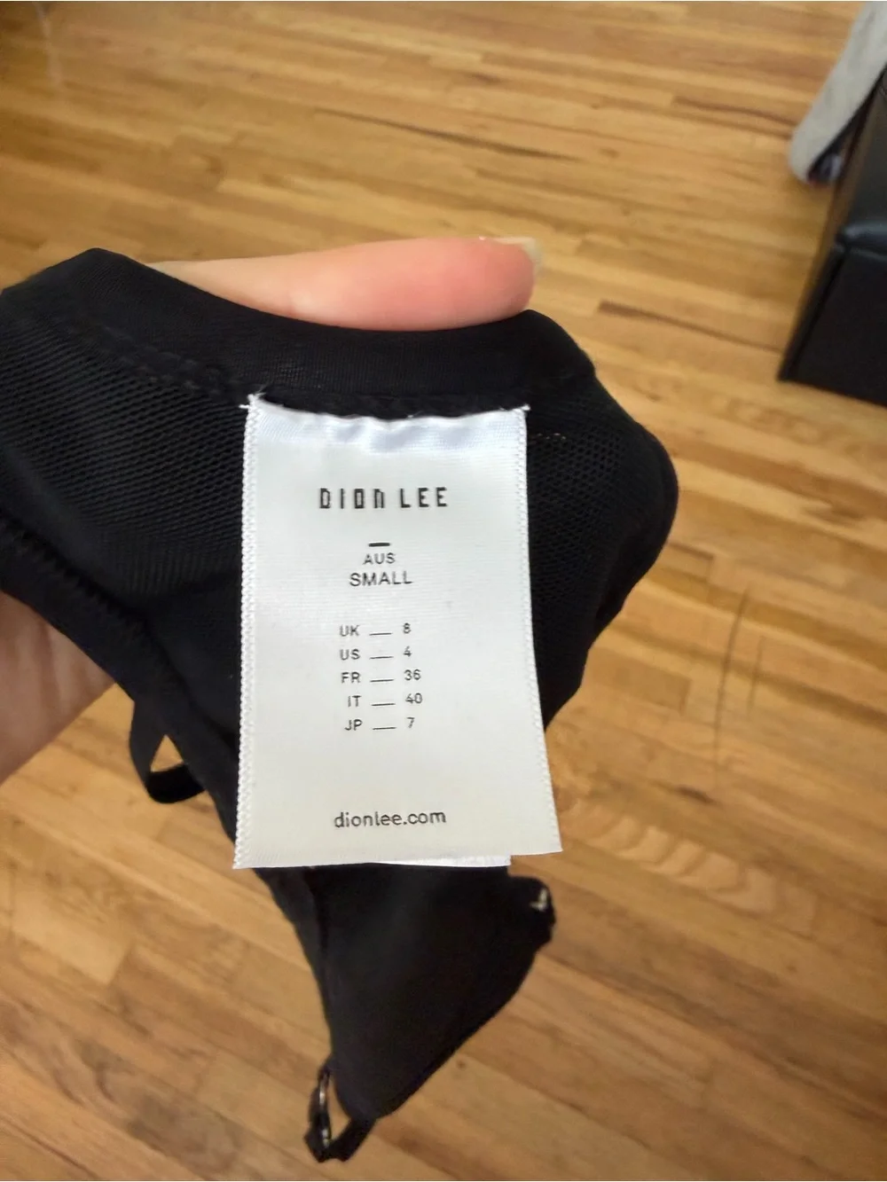 Dion Lee Black Sheer Cutout Bralette - size small - Picture 5 of 5